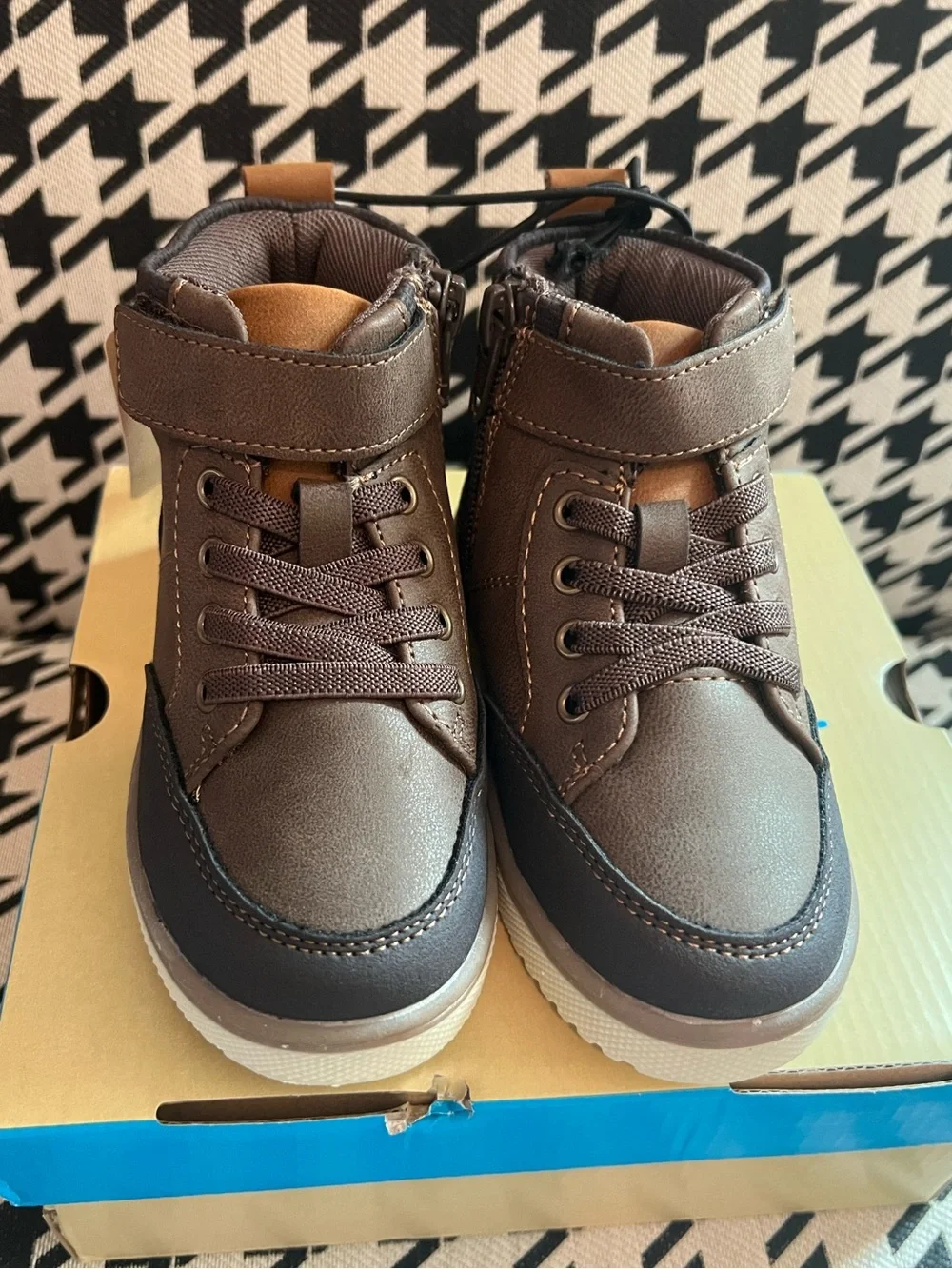 Thereabouts Toddler Boys Lil Asher Flat Heel Lace Up Boots- Size 7